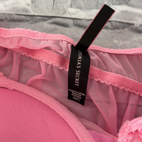 Sexy Little Things pink babydoll rhinestone lingerie top SZ 36C - Picture 9 of 10